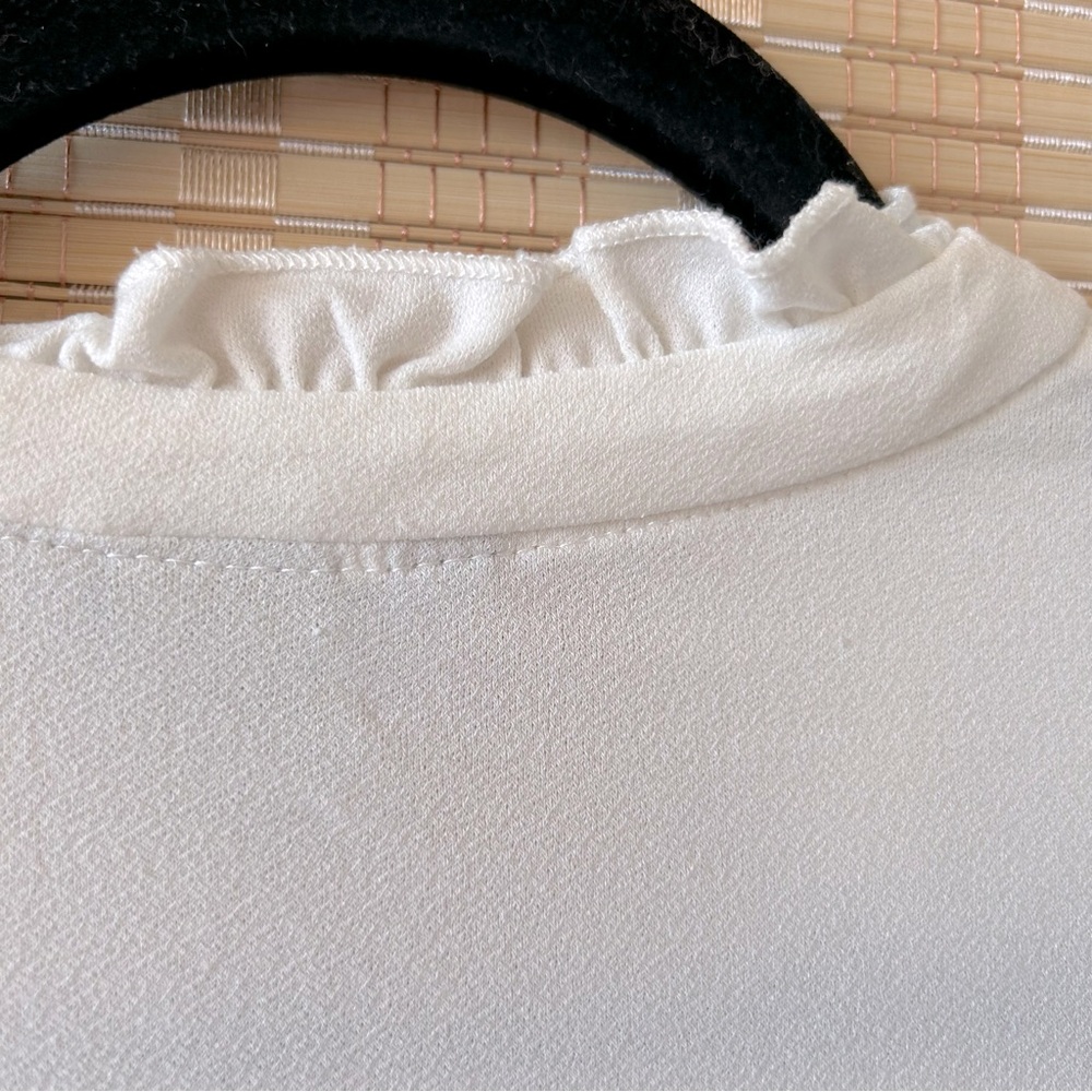 H&M White Ruffle Blouse - Picture 2 of 7